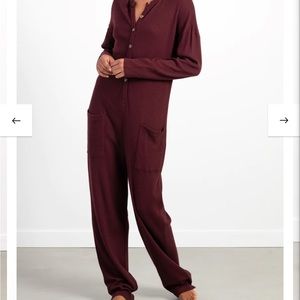 Paper label waffle knit play suit